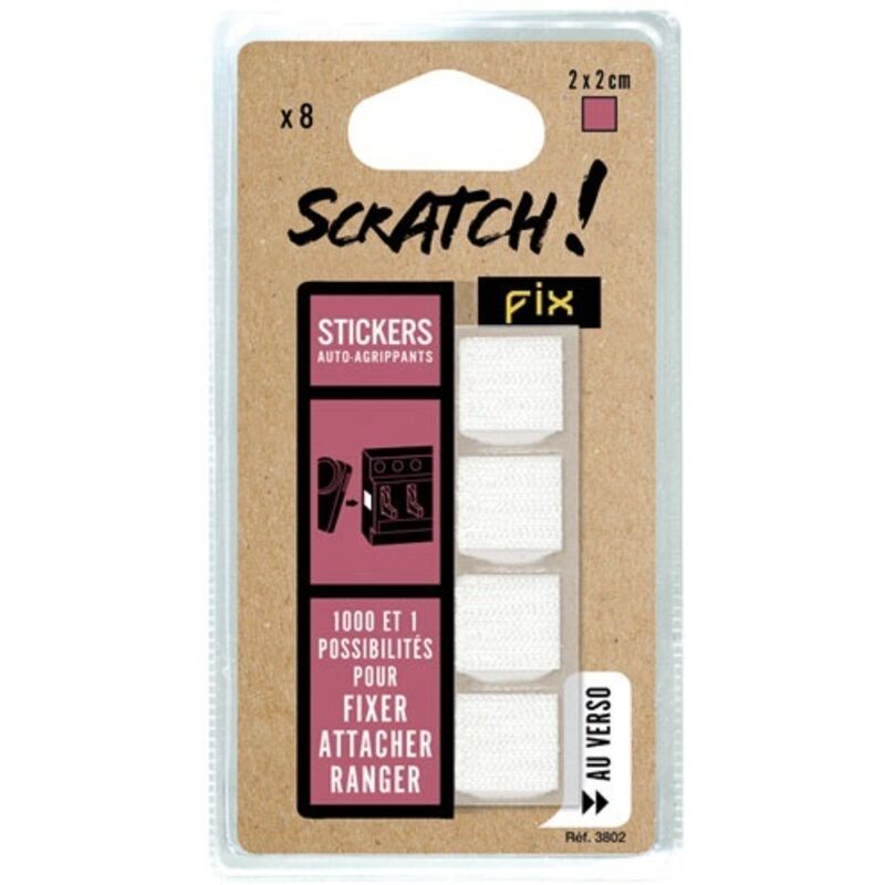 Fixman 759818 Bobine Crochet et boucle adhésif 20 mm x 5 m