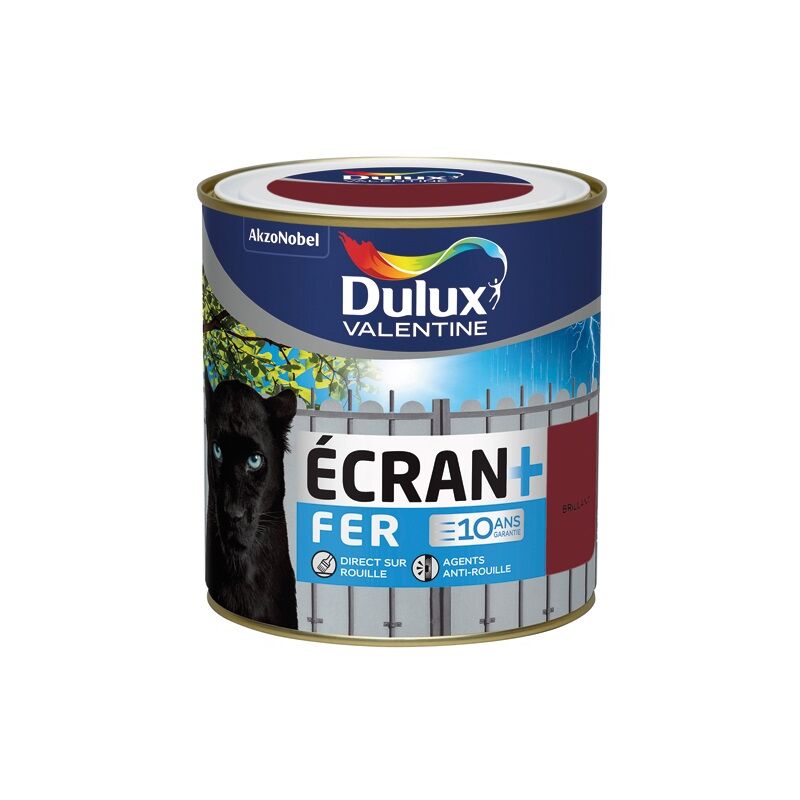 DULUX VALENTINE - Ecran fer brillant 0.5l rouge basque
