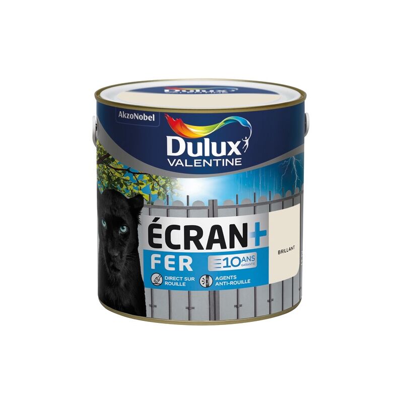 DULUX VALENTINE - Ecran fer brillant 2l blanc crème