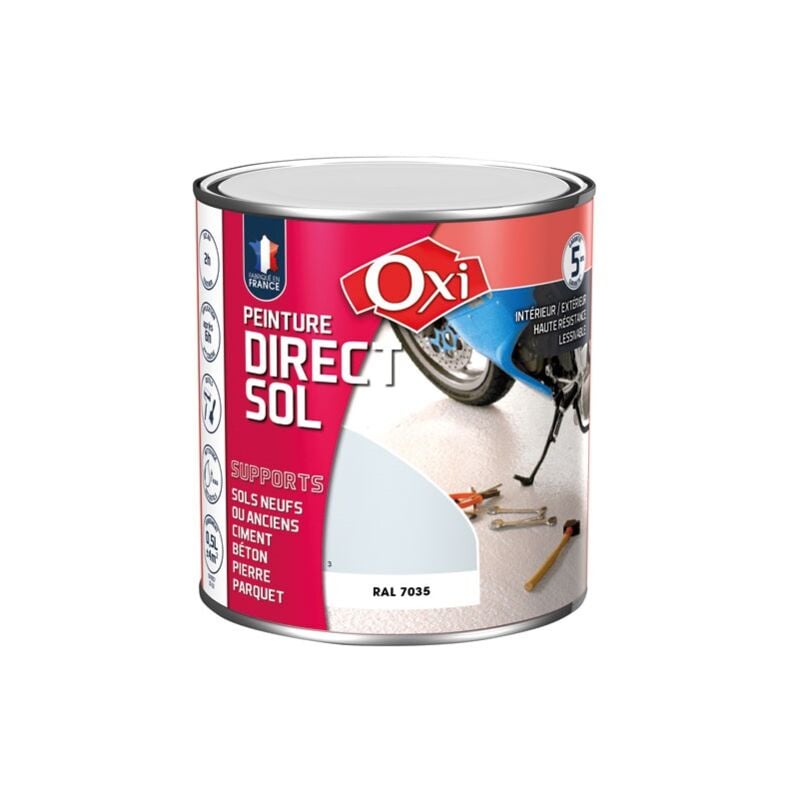 OXI - Peinture direct sol 500ml gris clair