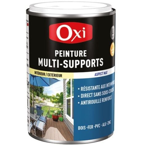 OXI - Peinture TOP 3 bois fer pvc mat 250ml blanc ral9010