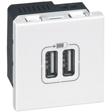 LEGRAND - Mosaic prise USB double 1500ma blanc à composer en sachet