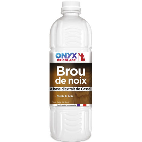 Brou de noix 1 L – Teinture pour bois brut – Dilution possible pour nuances claires – Rendement 8 à 10 m² – Ardea