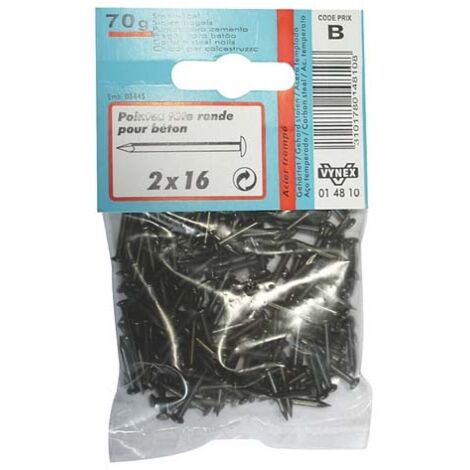 VYNEX - Pointe TR béton acier trempé 2.5x50 110g