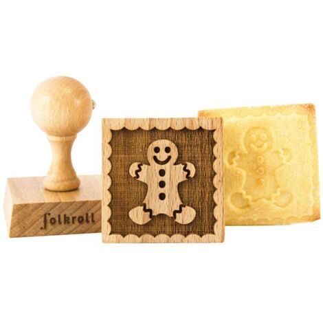 Tampon à Biscuits Carré - Motif Gingerman - Patisse (1/2)