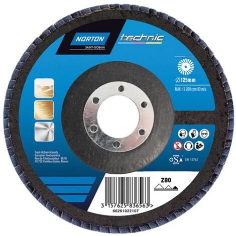 NORTON - Disque à lamelles convexe sup. fibre technic 125x22 g.60
