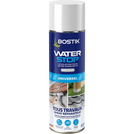 Bostik – Spray réparateur imperméabilisant 500 ml – Étanchéité immédiate même sous la pluie – Haute élasticité jusqu'à 400% – Rebouche fissures jusqu'à 10mm