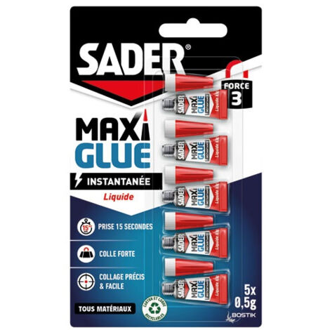 SADER - Sader maxi glue instantanée liquide 0.5g x5