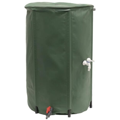 EDA – Récupérateur d'eau de pluie pliable 250 litres – PVC robuste – 2 robinets – Filtre anti-saleté – Stable avec 8 pieds (1/5)