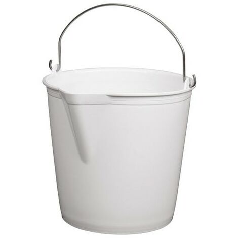ALUMINIUM ET PLASTIQ - Seau à bec 13l d29 blanc alimentaire (1/3)