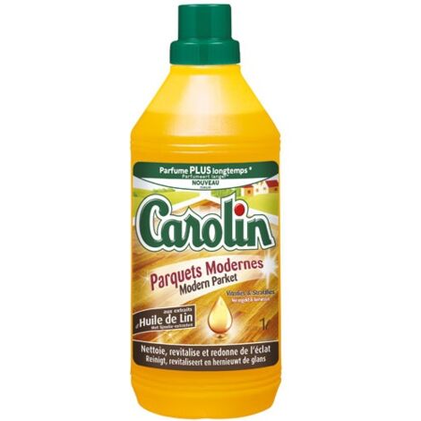Nettoyant sol pour parquets vitrifiés stratifiés 1L – Formule concentrée – Élimine les taches et la saleté – Brillance durable – Carolin