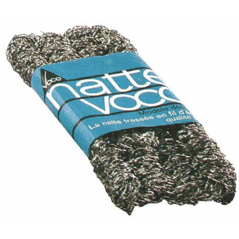 Natte tressée en fil d'acier pour nettoyage – Résistante à la rouille – Pour surfaces en acier, inox, céramique et bois – Usage quotidien