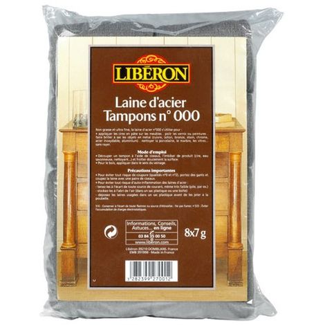 LIBERON - Laine d'acier n°000 - 8x7 g