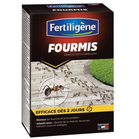 Granulés anti-fourmis 900g – Insecticide à base de plantes – Action choc visible en 48h – Efficacité jusqu'à 1 mois – Fertiligene
