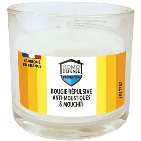 HOME DEFENSE - Bougie répulsive anti-moustiques et anti-mouches 90G (1/2)