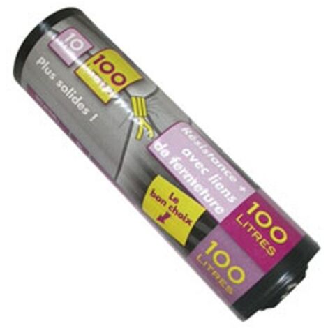 PUBLI EMBAL SAC POUBELLE 100L X10 NF 82X92 10040SM 1037410