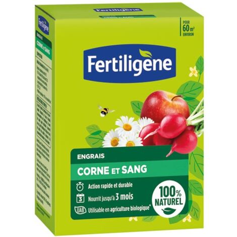 FERTILIGENE FCOSAN3 - Engrais Corne et Sang 3 kg - Action rapide et durable - Nourrit jusqu'a 3 mois - Jusqu'a 60m² fertilisées (1/4)