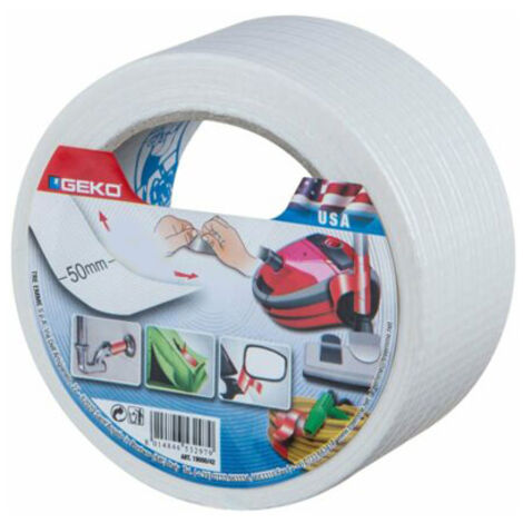 GEKO - Adhésif toile 50mmx10m blanc USA (1/2)