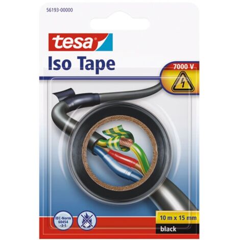 TESA - ruban adhésif d'isolation électrique noir 10mx15mm (1/3)