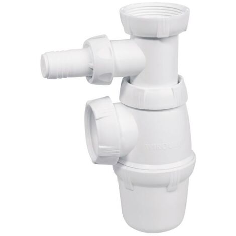 Wirquin – Siphon évier réglable 40 mm – Raccord 1’’1/2 pour lave-linge – Hauteur ajustable 166-211 mm – Garde d’eau 50 mm – Débit 58 L/min (1/2)