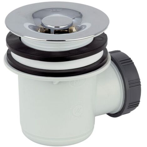 Wirquin Pro – Bonde de douche tourbillon 60mm – Grille ABS chromé – Débit conforme EN274 – Garde d'eau 50mm – Installation facile