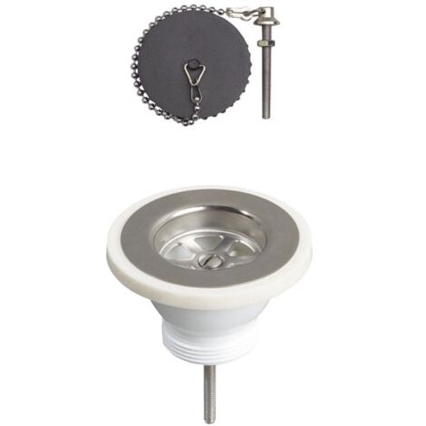 WIRQUIN - Bonde d'évier avec grille inox Ø60mm avec bouchon