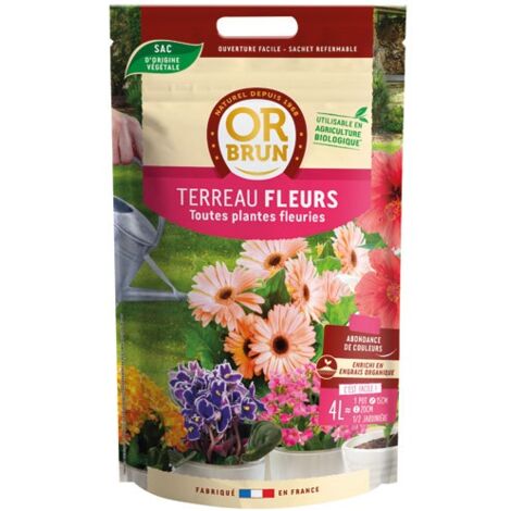 OR BRUN - Terreau fleurs 4 L (1/5)