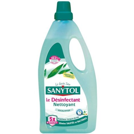 Désinfectant sol et surface 1L – Efficace contre les bactéries et virus – Pour nettoyage professionnel – Flacon ergonomique – Sanytol (1/2)