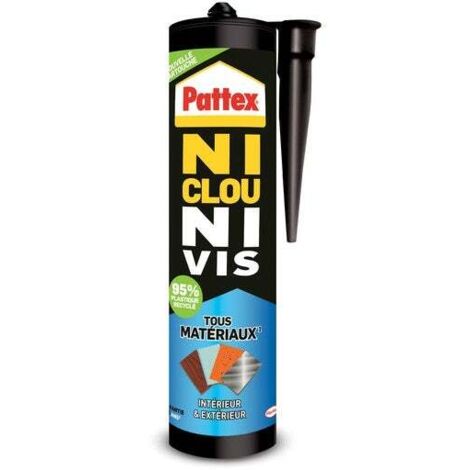 PATTEX - Ni clou ni vis colle bois extra fort cartouche 380 g (1/2)