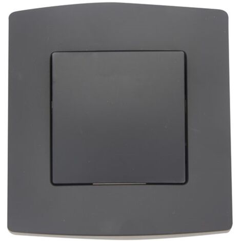 PROFILE - Interrupteur va et vient 1 module 10A noir (1/2)
