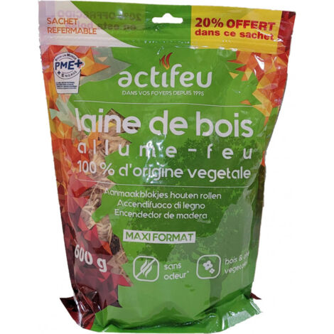 Allume feux, laine de bois, 500g