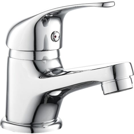 Eurosanit – Mitigeur lavabo chromé – Corps laiton – Hauteur totale 108mm – Hauteur sous bec 47mm – Bec fixe pour confort d'utilisation