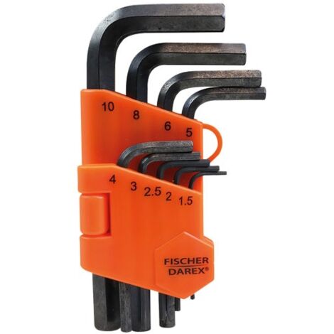 FISCHER DAREX - Cle male hexagonales x 9 avec porte outils (1/5)