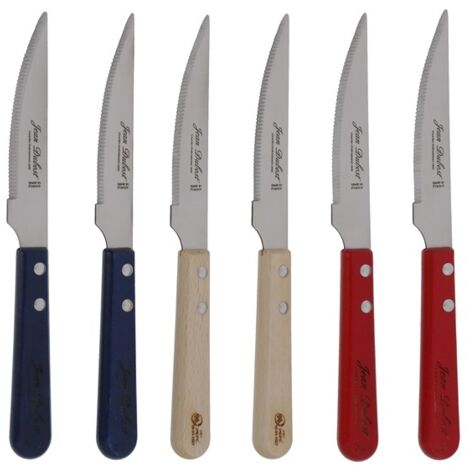 JEAN DUBOST - COFFRET 6 COUTEAUX GRILL BLEU BLANC ROUGE (1/2)