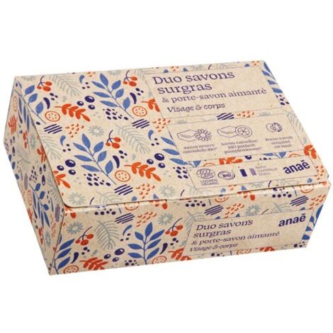 ANAE - Coffret savons surgras et porte-savon aimanté