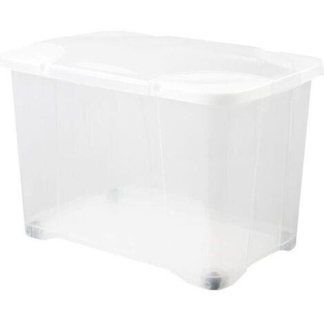 Coffre Clip Box 60l Rangement Mobile 60l Avec Couvercle Et Roulettes - Eda (1/2)