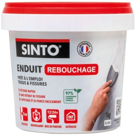 SINTO - Enduit de rebouchage intérieur pâte prêt à l'emploi 1kg