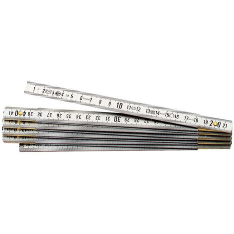 Stanley – Mètre dépliant 2 m x 15 mm en alliage d'aluminium – Ressorts en laiton anticorrosion – Précision optimale pour usage professionnel