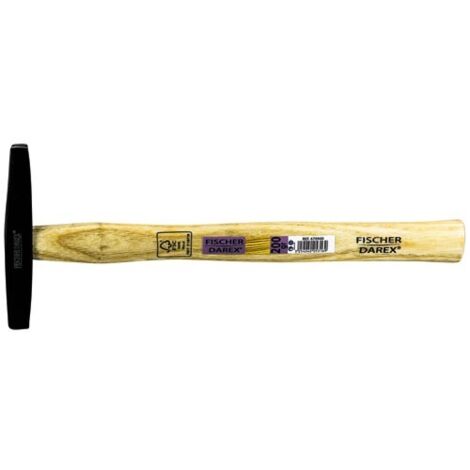 Fischer Darex – Marteau de tapissier 200 gr – Manche bois certifié FSC – Revêtement acier époxy – Finition acier trempé