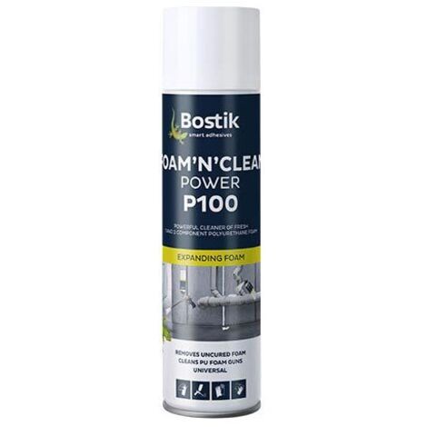 Bostik – Nettoyant mousse PU 500ml – Pour nettoyage intérieur de pistolet – Élimine résidus mousse mono et bi-composant – Spray avec buse pulvérisation