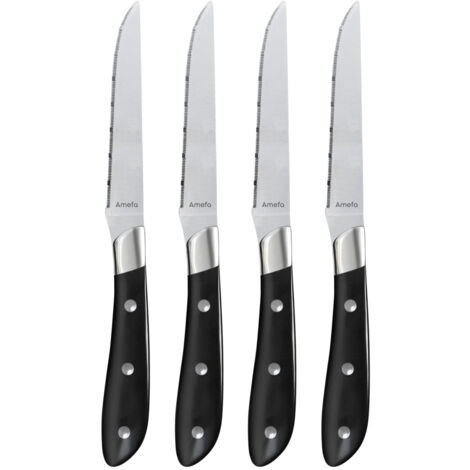 AMEFA ACHILLE COFFRET 4 COUTEAUX STEAK ABS NOIR 2550A1MB02BR4 (1/4)