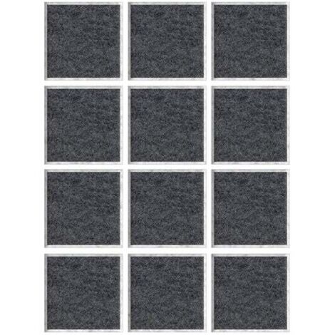 SCOTCH Lot de 12 patins feutre adésif à bord arrondi, SCOTCH, 24 x 22 mm, gris (1/2)
