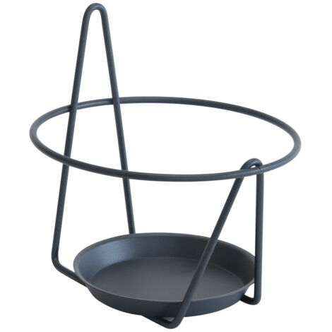 Porte Pot Soucoupe Mural 16-18cm Anthracite - Louis Moulin (1/3)