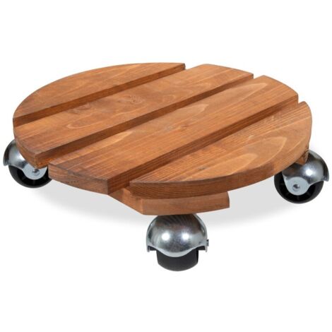 Roule Plante Rond Basics 30 Cm Bois Naturel - Louis Moulin (1/3)
