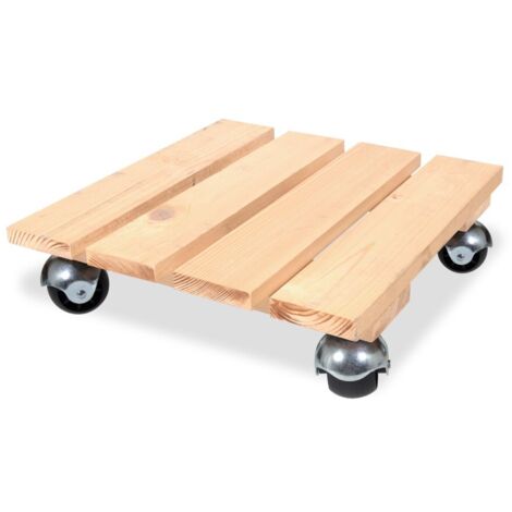 Roule Plante Carré Bois Brut Basics 30x30cm - Louis Moulin (1/3)