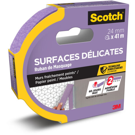 SCOTCH Ruban de masquage surfaces delicates, SCOTCH, l.24 mm x L.41 m (1/5)