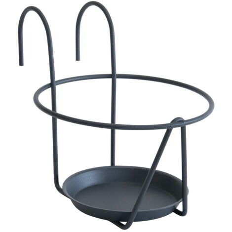 LOUIS MOULIN - Porte pot soucoupe crochet 16-18cm anthracite (1/5)