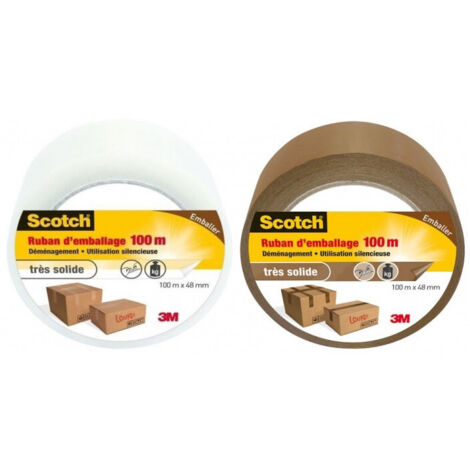 SCOTCH Adhésif SCOTCH emballage une face multiusage L.66 m x l.48 mm, transparent (1/5)