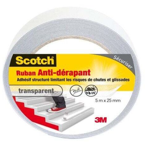 SCOTCH Ruban antidérapant de SCOTCH, une face L.5 m x l.25 mm transparent (1/4)