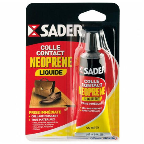 Colle néoprène contact Sader liquide tous supports  Conditionnement: 250ml